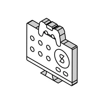 Monetization game development isometric icon vector illustration Stock Illustration