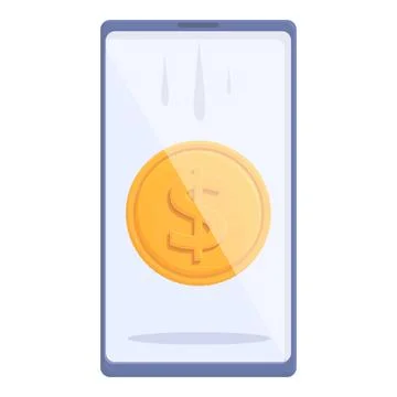 Monetization icon cartoon vector. Money blog Illustrazione stock
