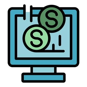 Monetize icon vector flat Stockillustratie