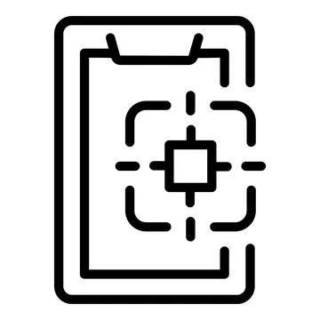 Monetize target icon outline vector. Data profit Stock Illustration