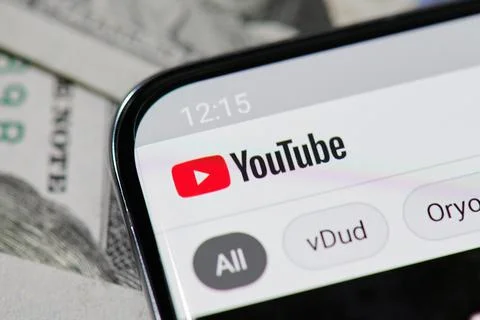 Monetize Youtube background Stock Photos