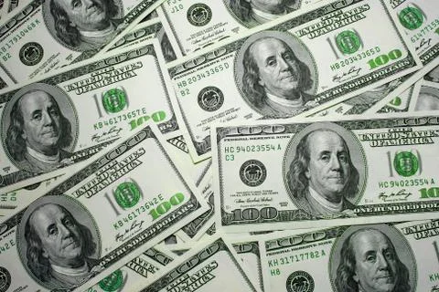 Money $ 100 the background texture Stock Photos