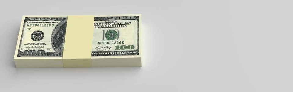 Money american dollars on blank background. Finance concepts. Stock Illustration