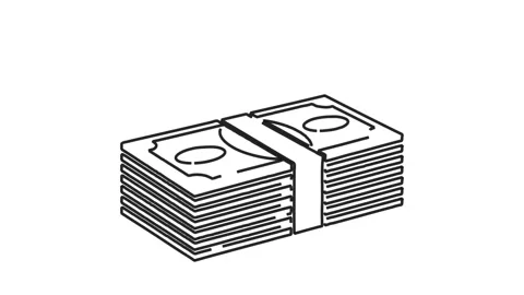 Money and finance stack of dollars cash doodle white board animation Stock Footage 264960560