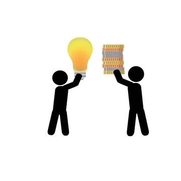 Money and idea Stock Illustration
