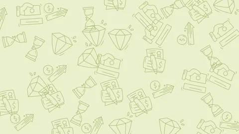 Money and Time - A Seamless Pattern of Wealth and Urgency. Stock Footage 321850897