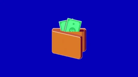 Money animation on blue background 動画素材 329969840