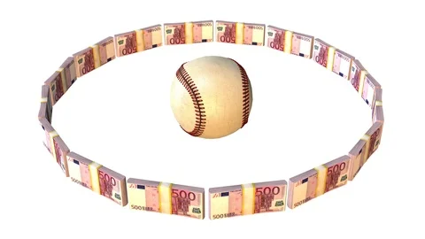 Money around baseball Video stock 85828152