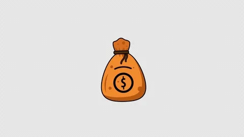 Money back animation icon Stock Footage 284861066