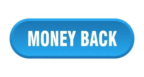 Money back button. money back rounded blue sign. money back Illustrazione stock