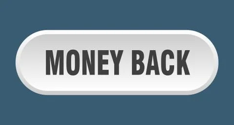 Money back button. money back rounded white sign. money back Stock Illustration