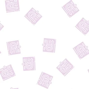 Money back glyph seamless pattern Stock Illustration