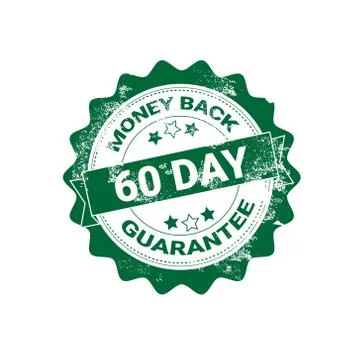 60 days money back guarantee icon vector for - Stock