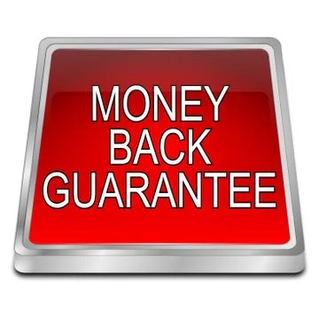 Money back Guarantee button - 3D illustration Stock Illustration
