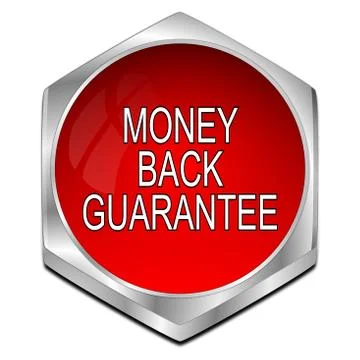 Money back Guarantee button - 3D illustration Stock Illustration