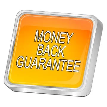 Money back Guarantee button - 3D illustration Stock Illustration