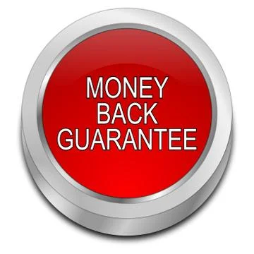 Money back Guarantee button - 3D illustration Stock Illustration