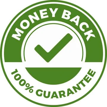 Money back guarantee label with shield icon. vector eps 10 Stockillustratie