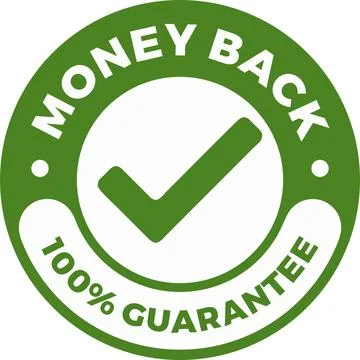 Money back guarantee label with shield icon. vector eps 10 Stockillustratie