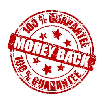 Money back guarantee stamp Illustrazione stock
