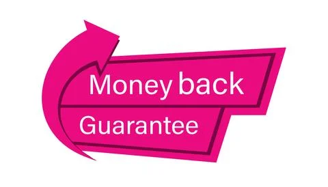 Money back guarantee. Vector illustration with arrow isolated on white Stock Illustration
