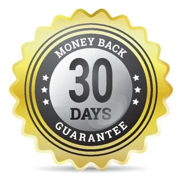 Money Back Guaranteed Label Stock Illustration