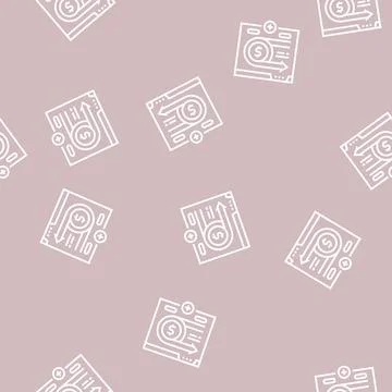 Money back line seamless pattern Stock Illustration