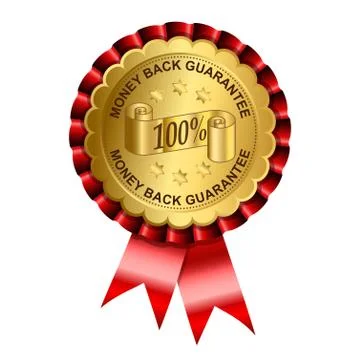 Money back rosette Stock Illustration