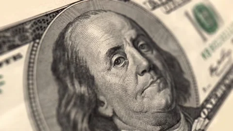 Money Background with Benjamin Franklin in foreground Stock Footage 235688240