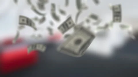 Money Background With a Falling Banknotes Stock-Footage 68763141