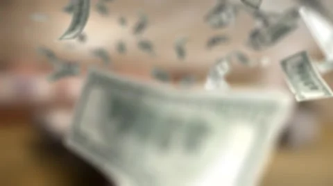 Money Background With a Falling Dolars Stock Footage 68764960