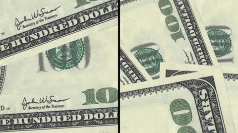 Money background split two ways Stock Footage 35531320