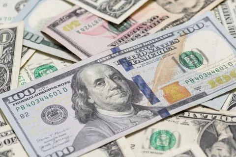 Money background texture with dollars. Dollars finance banking with USD. Amer Stock Photos