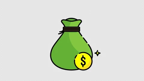Money bag animation 库存影片 332589006