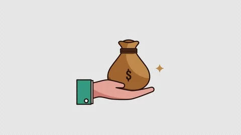 Money bag animation 库存影片 332589021
