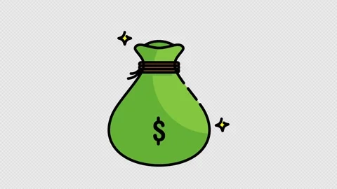 Money bag animation 库存影片 332589023