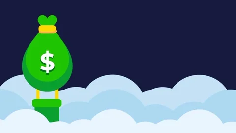 Money Bag Balloon Stock Footage 335608879