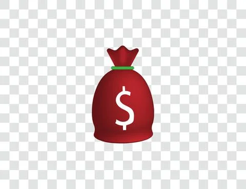 Money bag with dollar, 3D. Vector illustration. Stock Illustration