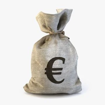 Keer terug Verlichten koppeling 3D Model: Money Bag (Euro) ~ Buy Now #90655143 | Pond5
