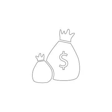 Money bag. flat vector icon Stock Illustration