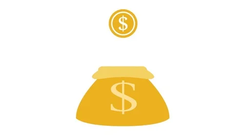 Money bag Stock Footage 79053761