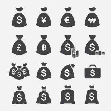 Money bag icon Stock Illustration