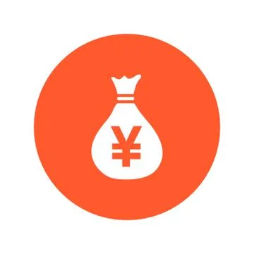 Money bag icon. Illustrazione stock