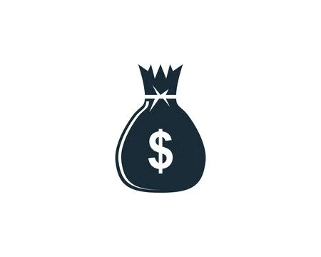 Money Bag Icon Vector Logo Template Illustration Design Stock Illustration