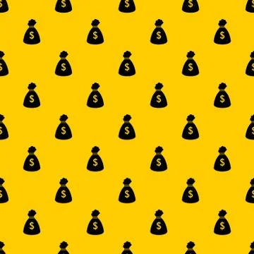 Money bag pattern Stock Illustration