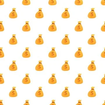 Money bag pattern symbolizing wealth finance and success Illustrazione stock