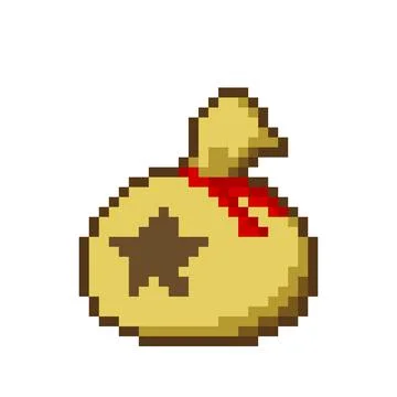 Money bag pixel image. Vector Illustration. Иллюстрация