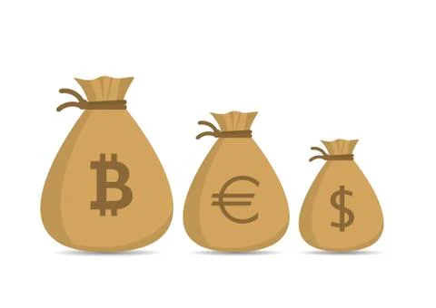 Money bag set Stock Illustration