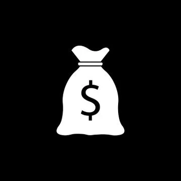 Money bag solid icon, finance and business Stock Illustration