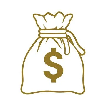 Money Bag Vector Illustration with Dollar Sign for Finance Concept Stock Illustration